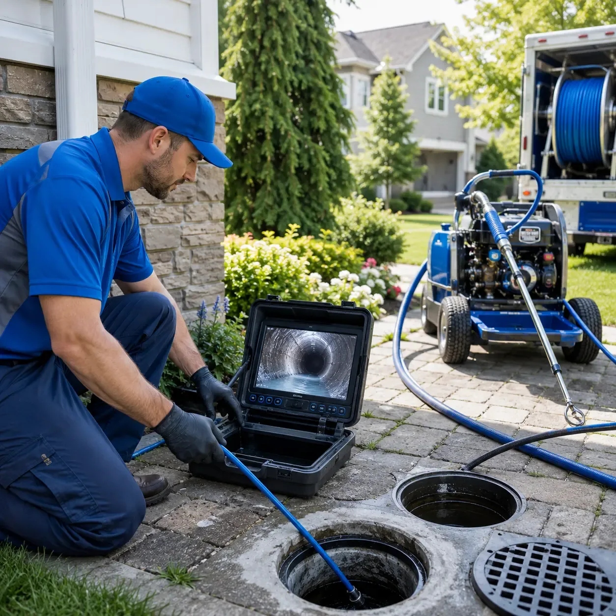 Outdoor drain cleaning professionals serving Simonton, TX